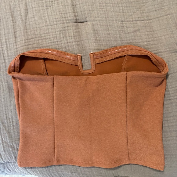Abercrombie & Fitch Rust Brown Strapless Bustier Top - Picture 2 of 3